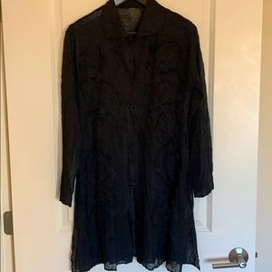 Black Issey gossamer tunic